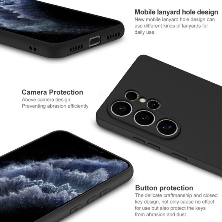 Силиконовый (TPU) чехол IMAK UC-3 Series для Samsung Galaxy S25 Ultra (S938) - Black: фото 7 из 10