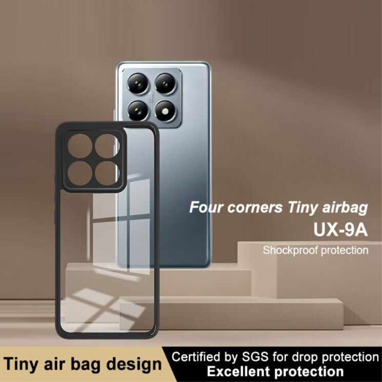 Силиконовый (TPU) чехол IMAK UX-9A Series для Xiaomi 14T Pro - Black: фото 4 из 8