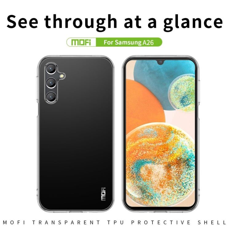 Силиконовый (TPU) чехол MOFI Thin Guard для Samsung Galaxy A26 (A266) - Transparent: фото 3 из 10