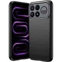 Силиконовый (TPU) чехол UniCase Carbon для Xiaomi Poco F9 Ultra - Black: фото 1 из 9