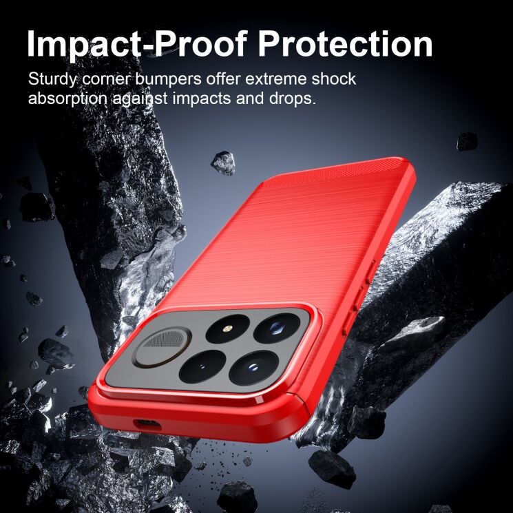 Силиконовый (TPU) чехол UniCase Carbon для Xiaomi Poco F9 Ultra - Blue: фото 4 из 9