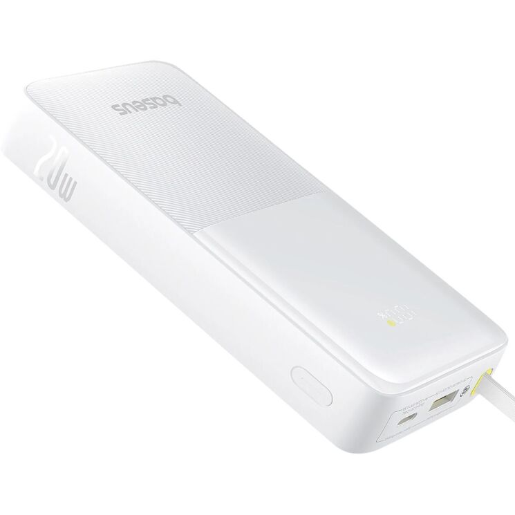 Внешний аккумулятор Baseus Bipow 2 (20W) 20000mAh + кабель Type-C (P10077101213-01) - White: фото 5 из 21