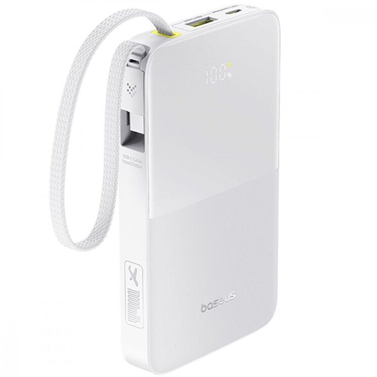Внешний аккумулятор Baseus EnerFill FC51 Bipow2 Pro 22.5W (10000mAh) + кабель Type-C (E0027601) - White: фото 2 из 11