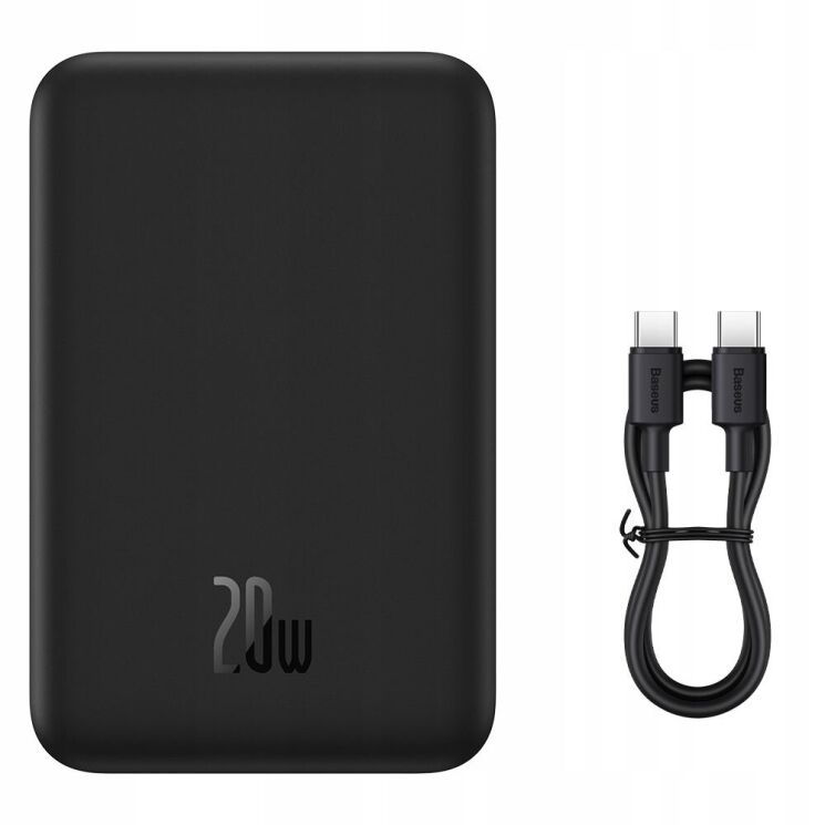 Внешний аккумулятор Baseus Magnetic Mini 20W (20000 mAh) PPCX150001 - Black: фото 7 из 26