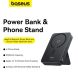 Зовнішній акумулятор з бездротовою зарядкою Baseus MagPro Magnetic Bracket 20W (5000mAh) PPCXZ05 - White (995407W). Фото 8 з 12