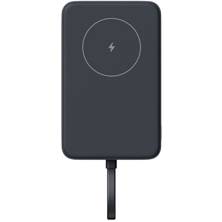Внешний аккумулятор с беспроводной зарядкой Xiaomi Magnetic Integrated Cable 33W (10000mAh) + кабель Type-C (BHR9823GL) - Black: фото 1 из 3
