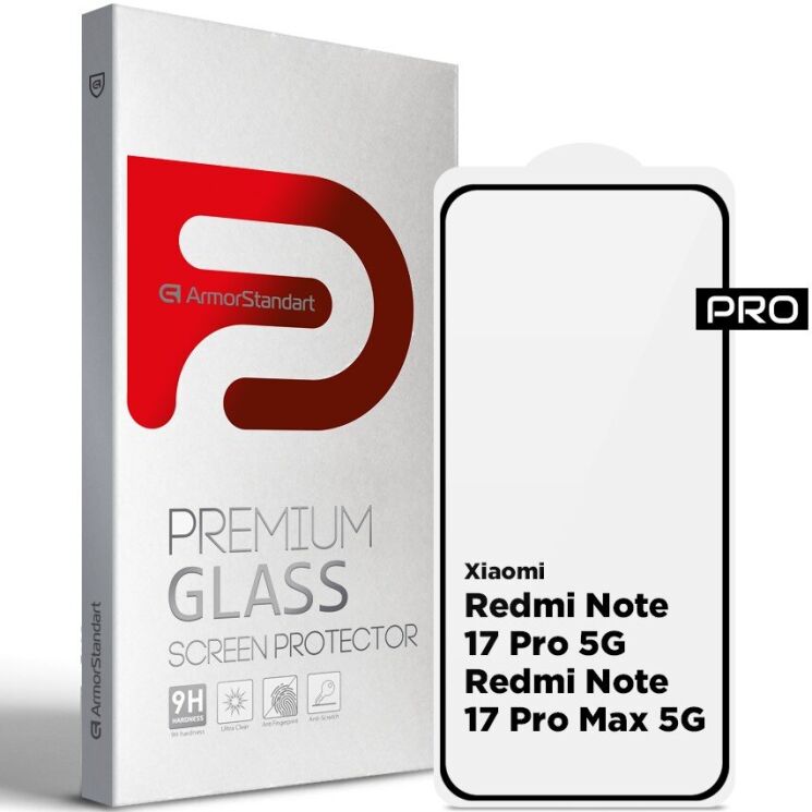 Защитное стекло ArmorStandart Pro 5D для Xiaomi Redmi Note 17 Pro / 17 Pro Max - Black (429554B) Защитное стекло ArmorStandart Pro 5D для Xiaomi Redmi Note 17 Pro / 17 Pro Max - Black: фото 1 из 7