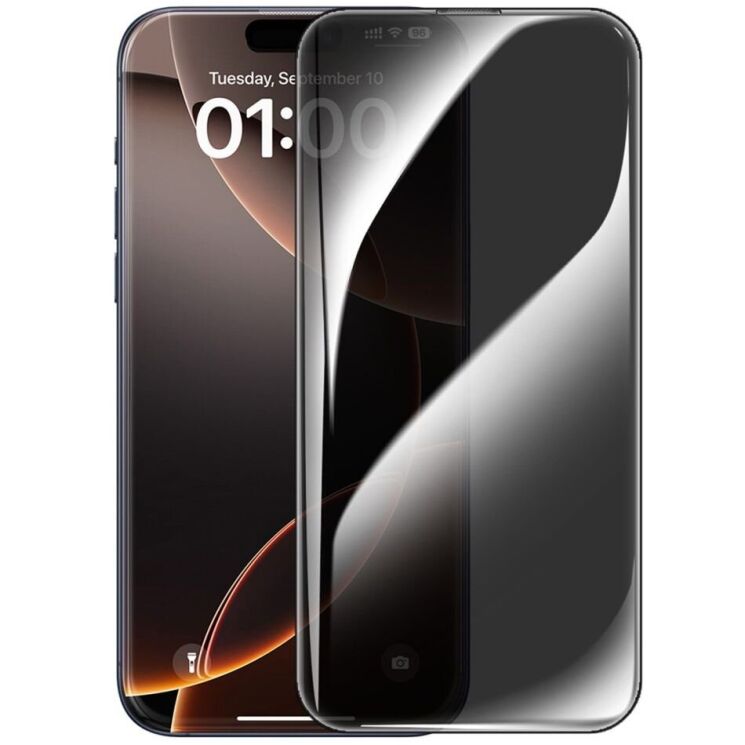 Захисне скло Baseus Full Glue для Apple iPhone 15 / iPhone 16 - Black: фото 1 з 5