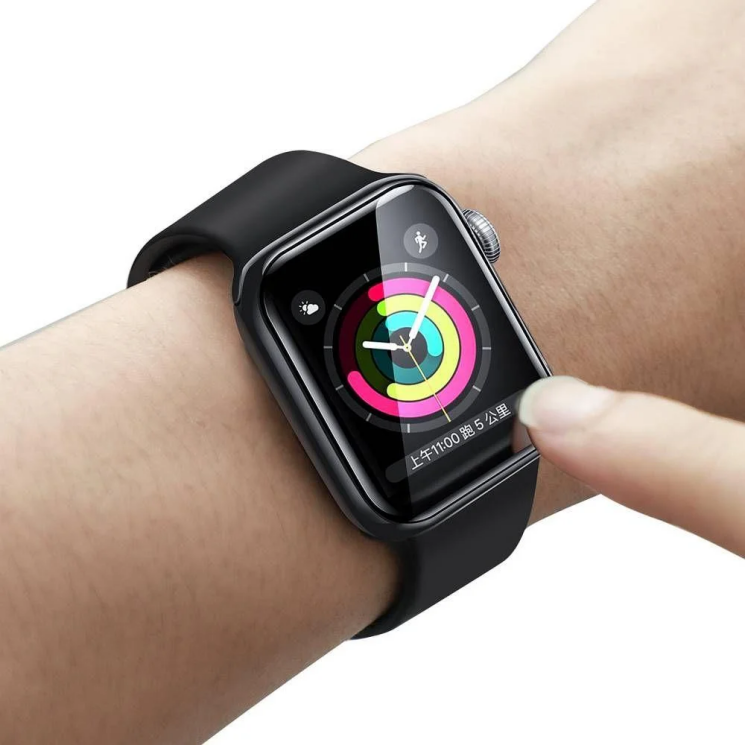Захисне скло Baseus Full-Screen для Apple Watch 40 mm / SE 40 mm - Black: фото 4 з 10