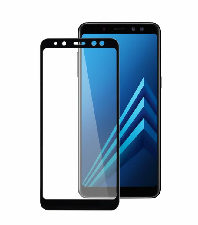 Защитное стекло Deexe 5D Full Glue для Samsung Galaxy A8 (A530) - Black: фото 1 из 1
