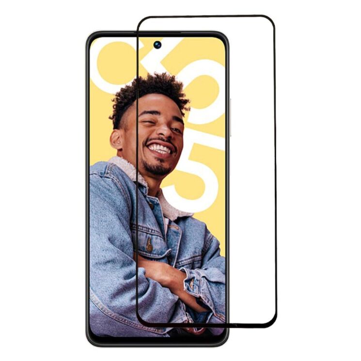 Захисне скло Deexe Full Glue Coverage для Realme C55 - Black: фото 1 з 7