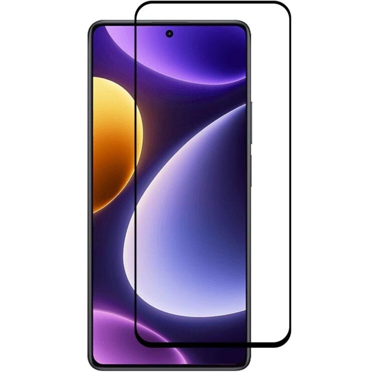 Захисне скло Deexe Full Glue Coverage для Xiaomi Poco F5 / Redmi Note 12 Turbo - Black: фото 1 з 8