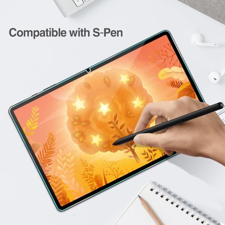 Защитное стекло Deexe HD Glass для Samsung Galaxy Tab S9 FE Plus (X610/616) - Transparent: фото 5 из 5