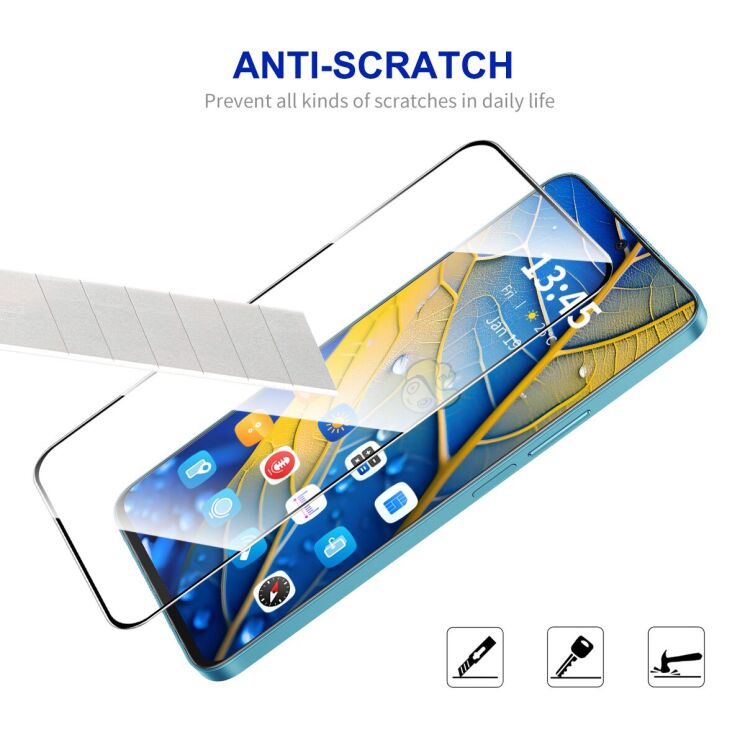 Защитное стекло ENKAY Easy Install Full Glue для TECNO Spark 30C - Black: фото 5 из 9