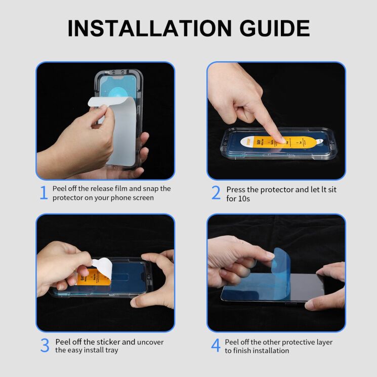 Защитное стекло ENKAY Easy Install Full Glue для TECNO Spark 30C - Black: фото 8 из 9