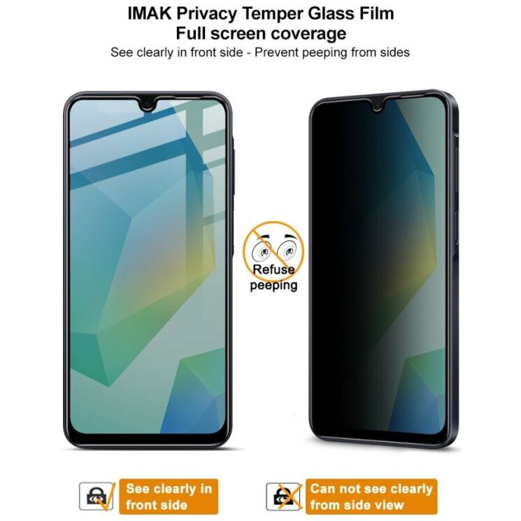 Захисне скло IMAK HighPrivacy для Samsung Galaxy A16 (A165) - Black: фото 7 з 11