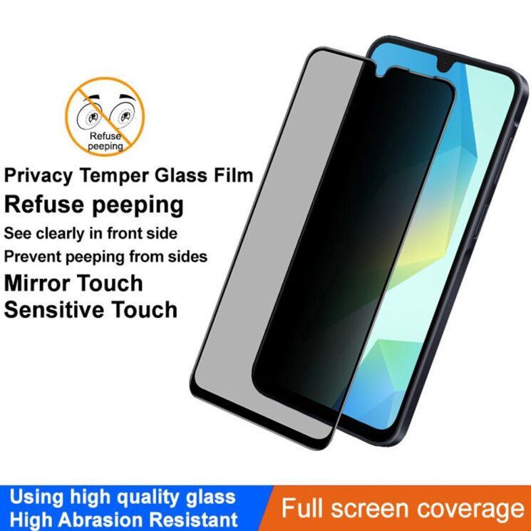 Захисне скло IMAK HighPrivacy для Samsung Galaxy A16 (A165) - Black: фото 5 з 11