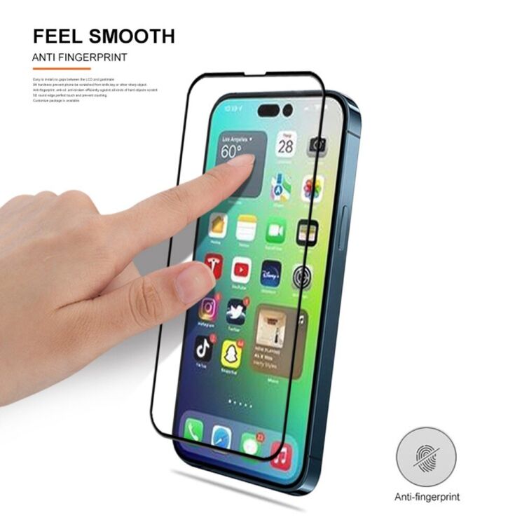 Защитное стекло MOCOLO Full Glue Cover для Apple iPhone 14 Pro Max - Black: фото 7 из 8