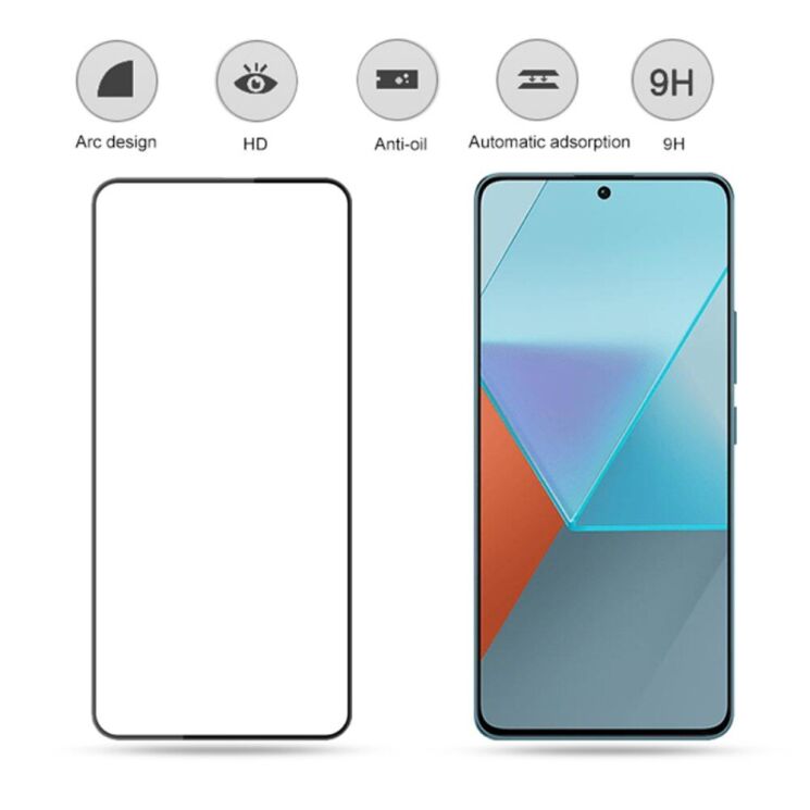 Защитное стекло MOCOLO Full Glue Cover для Xiaomi Redmi Note 13 Pro 5G - Black: фото 3 из 8