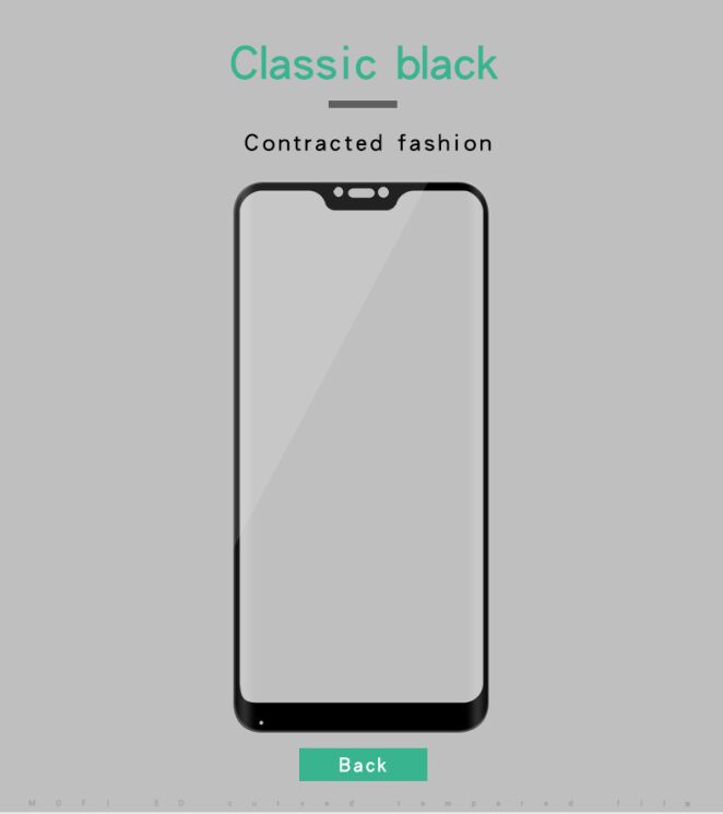Захисне скло MOFI 3D Curved Edge для Xiaomi Redmi 6 Pro / Mi A2 Lite - Black: фото 10 з 10