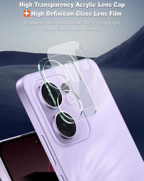 Защитное стекло на камеру IMAK Integrated Lens Protector для OPPO Reno 13 F/FS 5G: фото 8 из 9