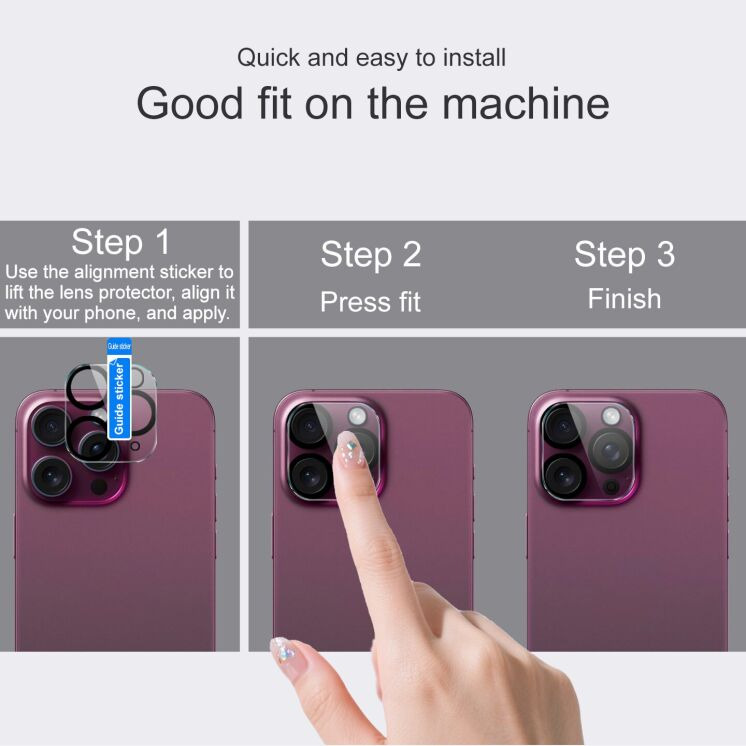 Захисне скло на камеру IMAK Lens Protector для iPhone 18 Pro Max: фото 5 з 8