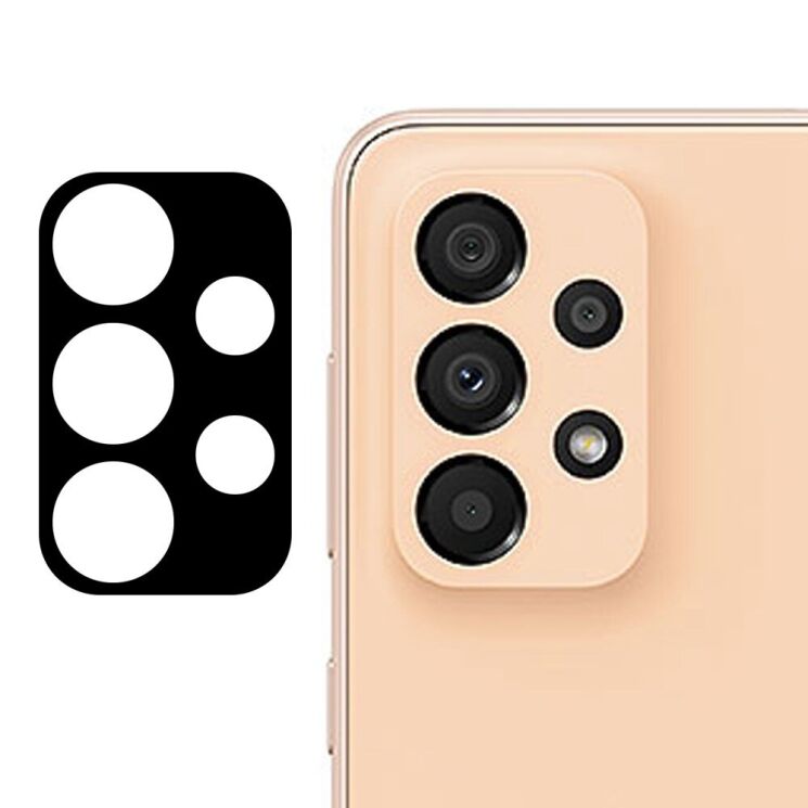 Защитное стекло на заднюю камеру Deexe Black Camera Lens для Samsung Galaxy A33 (A336): фото 1 из 7