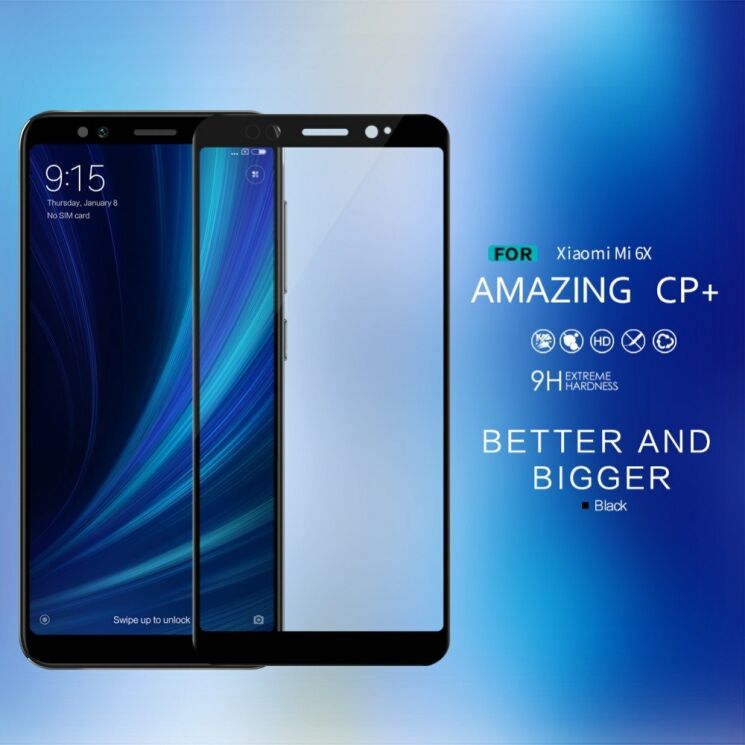 Защитное стекло NILLKIN 3D CP+ MAX для Xiaomi Mi 6X / Mi A2 - Black: фото 3 из 13