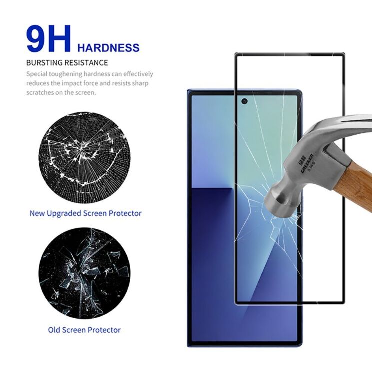 Защитное стекло RURIHAI Full Glue Screen Protect для Samsung Galaxy Fold 8 Ultra - Black: фото 3 из 7