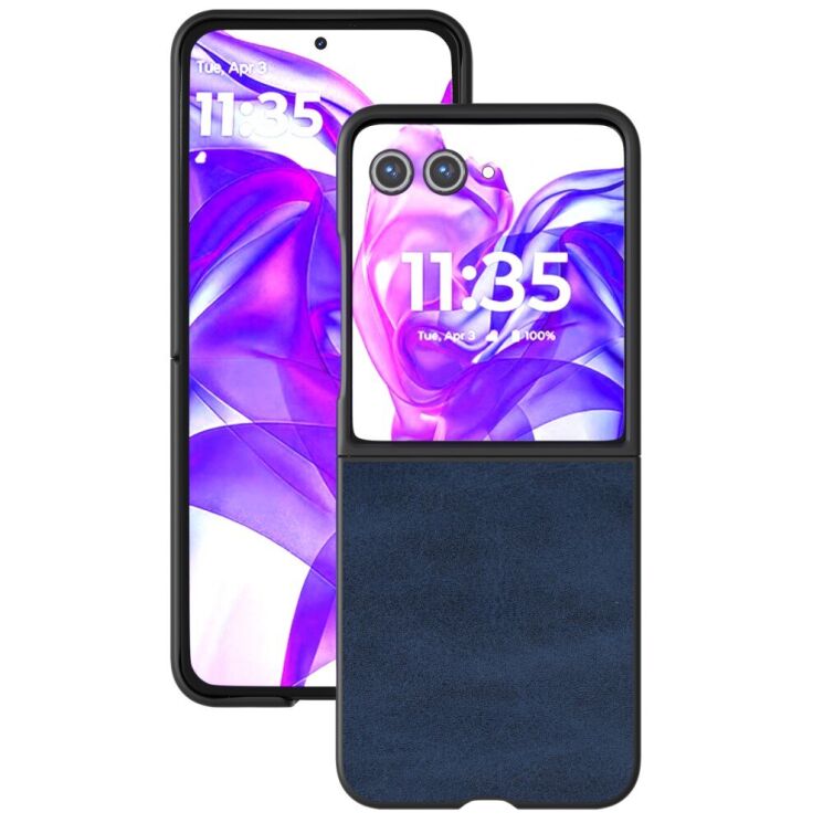 Защитный чехол ABEEL Texture Case для Motorola Razr 50 Ultra - Blue: фото 2 из 6