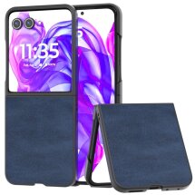 Защитный чехол ABEEL Texture Case для Motorola Razr 50 Ultra - Blue: фото 1 из 6
