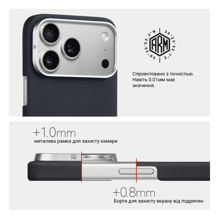 Защитный чехол ArmorStandart BlackIcon Aramid Plain MagCase (FP) для iPhone 18 Pro - Black: фото 7 из 10