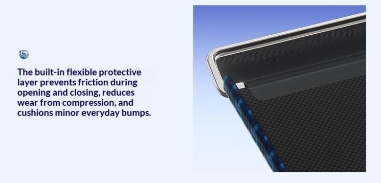 Защитный чехол BENKS ArmorGrid Air Magnetic для Samsung Galaxy Fold 8 Ultra - Dark Blue (435801DB) Защитный чехол BENKS ArmorGrid Air Magnetic для Samsung Galaxy Fold 8 Ultra - Dark Blue: фото 5 из 12