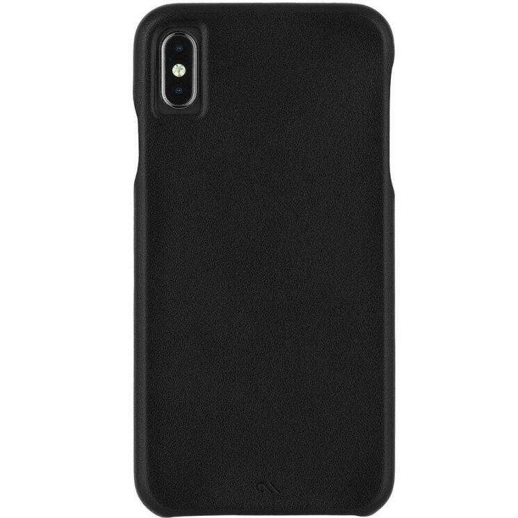 Защитный чехол Case-Mate Barely There Leather для Apple iPhone XS Max (CM037858) - Black: фото 1 из 10