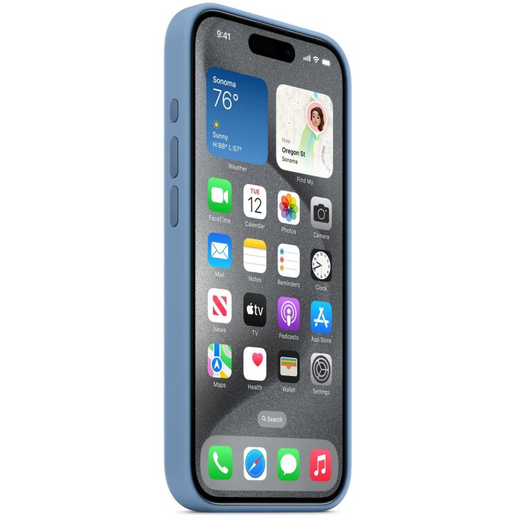 Захисний чохол Copiex Silicone Case with MagSafe для Apple iPhone 15 Pro - Winter blue: фото 6 з 6
