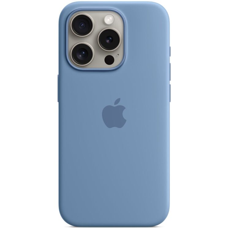 Захисний чохол Copiex Silicone Case with MagSafe для Apple iPhone 15 Pro - Winter blue: фото 1 з 6