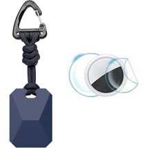 Защитный чехол Deexe Anchor Clip для Apple AirTag / AirTags 2 - Dark Blue: фото 1 из 8