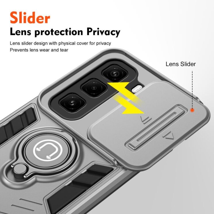 Защитный чехол Deexe Armor MagShield для Infinix Hot 50 Pro Plus - Grey: фото 3 из 7
