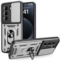 Защитный чехол Deexe Armor Shield для Infinix Hot 50 Pro - Silver: фото 1 из 8