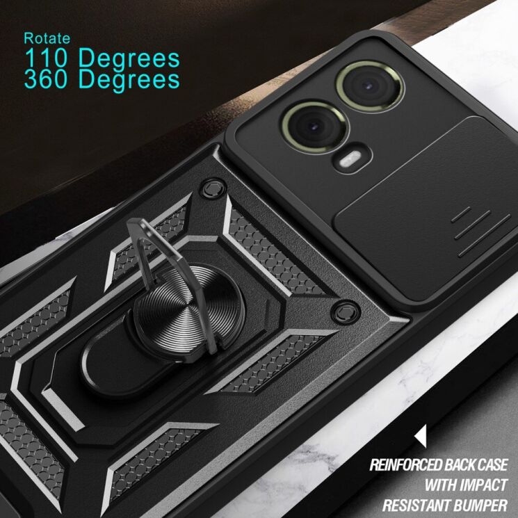 Захисний чохол Deexe Armor Shield для Motorola Moto G85 - Red: фото 5 з 9