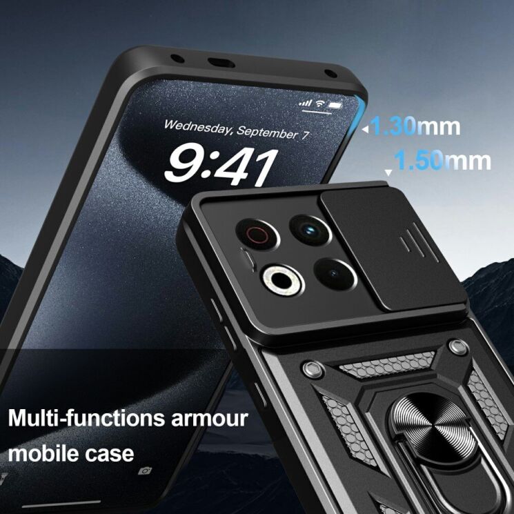 Защитный чехол Deexe Armor Shield для TECNO Spark 30 Pro - Black: фото 8 из 8