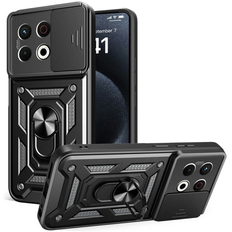 Защитный чехол Deexe Armor Shield для TECNO Spark 30 Pro - Black: фото 1 из 8
