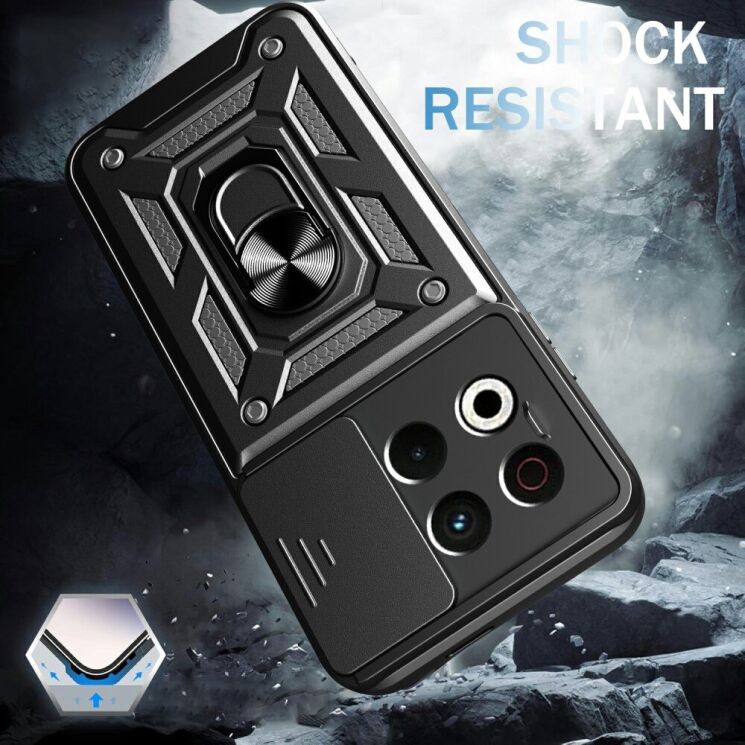 Защитный чехол Deexe Armor Shield для TECNO Spark 30 Pro - Black: фото 6 из 8
