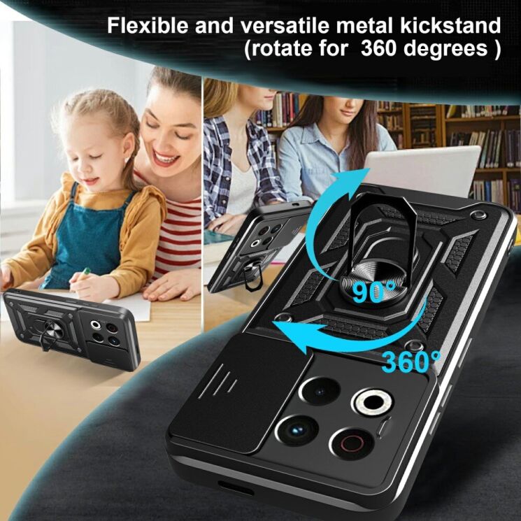 Защитный чехол Deexe Armor Shield для TECNO Spark 30 Pro - Black: фото 4 из 8