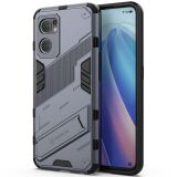 Захисний чохол з підставкою Deexe Bibercas для OPPO Find X5 Lite / Reno 7 5G - Dark Blue: фото 1 з 7