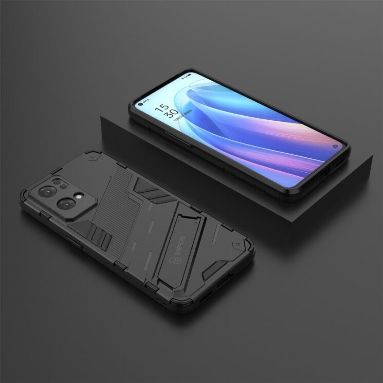 Захисний чохол Deexe Bibercas для OPPO Reno 7 Pro - Black: фото 7 з 8