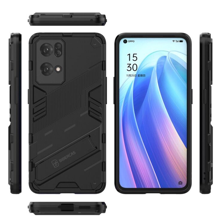 Захисний чохол Deexe Bibercas для OPPO Reno 7 Pro - Black: фото 5 з 8
