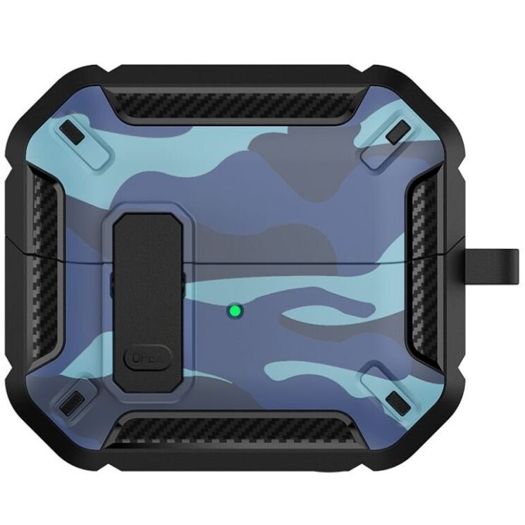 Захисний чохол Deexe Camouflage Case для Samsung Galaxy Buds 3 / Buds 3 Pro - Blue: фото 2 з 11