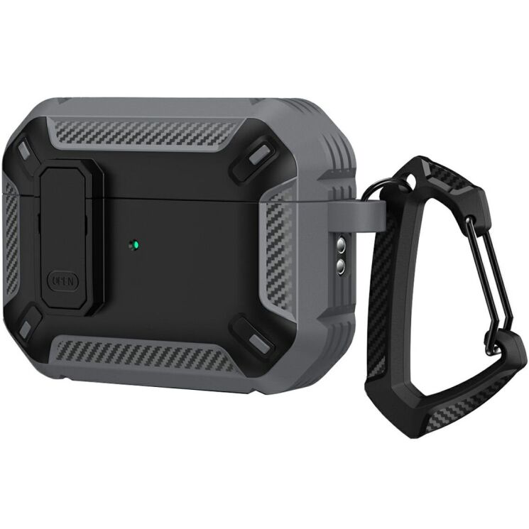 Защитный чехол Deexe Carbon Armor для AirPods Pro 3 - Grey (390106H) Защитный чехол Deexe Carbon Armor для AirPods Pro 3 - Grey: фото 1 из 8