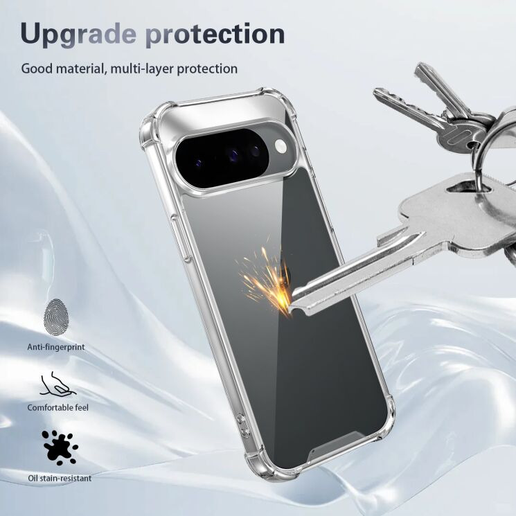 Захисний чохол Deexe Crystal Hybrid для Google Pixel 10 / 10 Pro - Transparent: фото 7 з 12